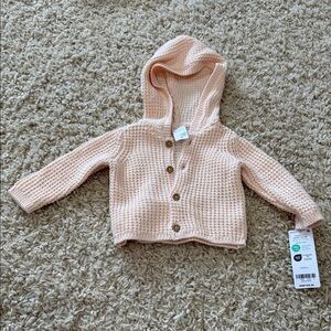Carter's Soft Peach Hooded Sweater